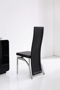 Back of Alisa Dining Chair [Black]