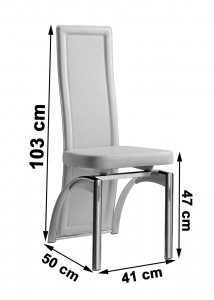 Alisa Dining Chair [Black] Dimensions
