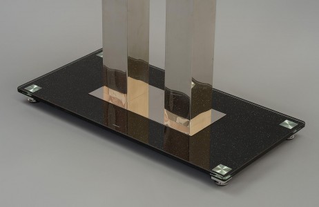 Roma Black Glass Dining Table Legs