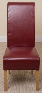 Full Length of Montana Dining Chair [Burgundy Leather]