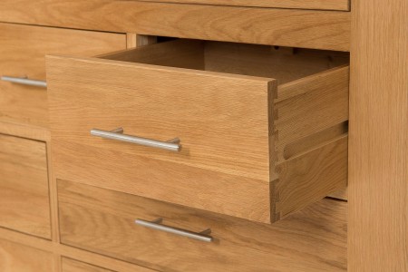 Kuba Solid Oak Chest of Drawers - Drawer Open