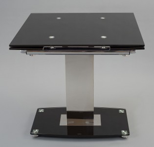 Enzo 80-120cm Extending Glass Dining Table - Side Picture