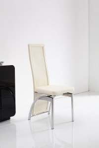 Front of Alisa Dining Chair [Ivory] 