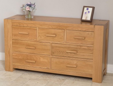 Kuba Solid Oak Chest of Drawers [3+4 drawer]