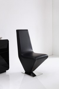 Back of Rita Designer Dining Chairs [Black] 