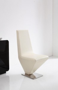 Front of Rita Designer Dining Chairs [Ivory]