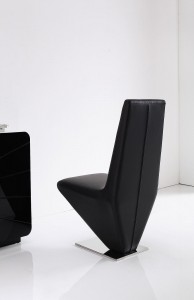 Back of Rita Designer Dining Chairs [Black]