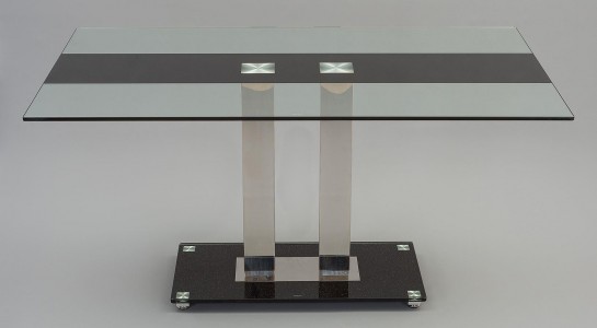 Roma Black Glass Dining Table Only