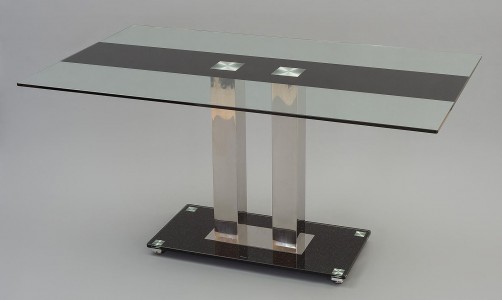 Roma Black Glass Dining Table Only