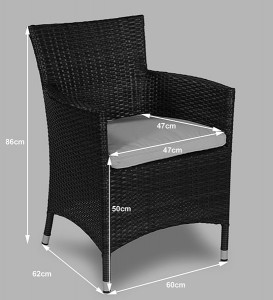 Savannah Rattan Garden Furniture [8 Seat Dining Set Plus Back Cushion] Sofa Dimensions